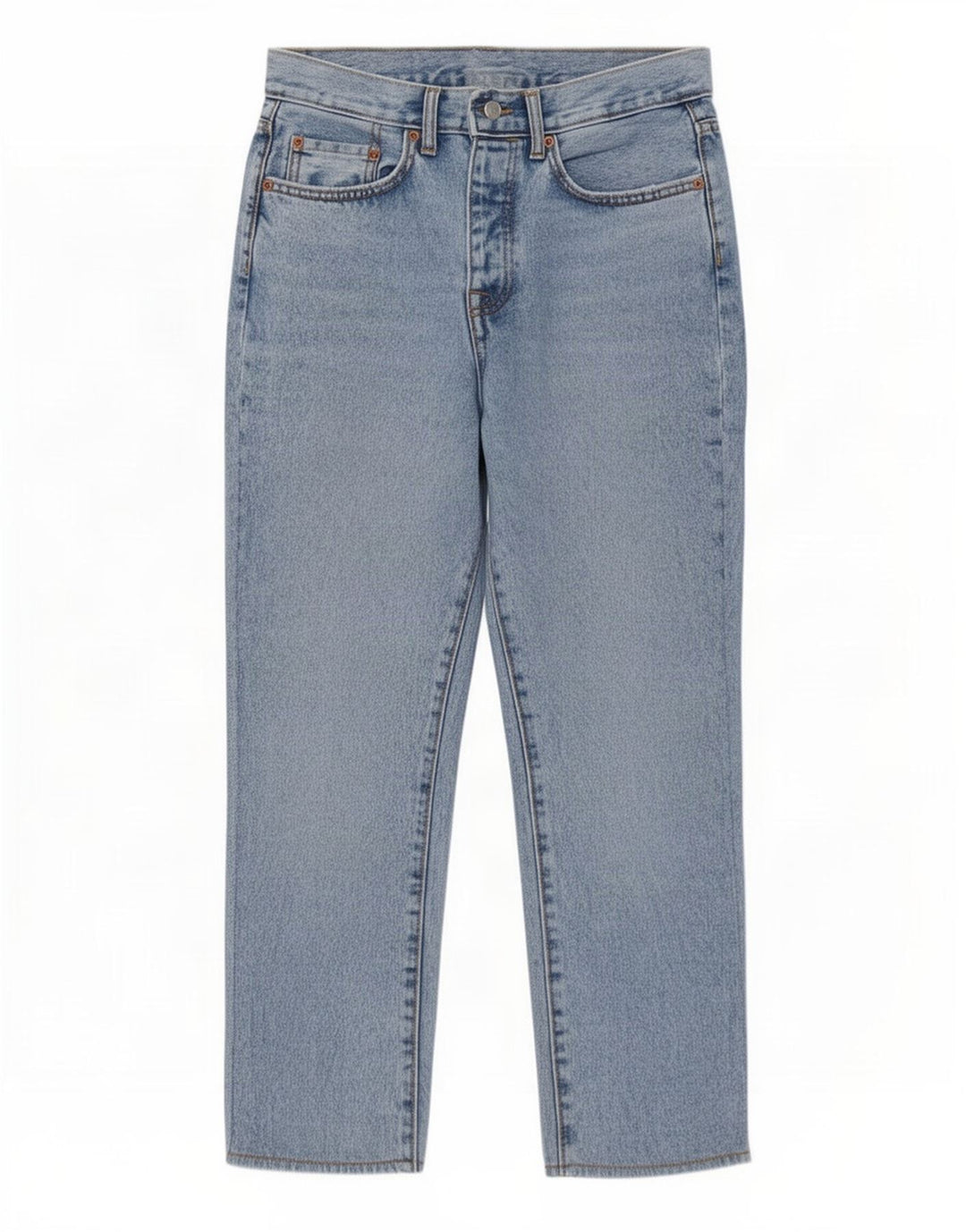 Zara Dame Straight Jeans EU 36 XS W29 L25 Blå