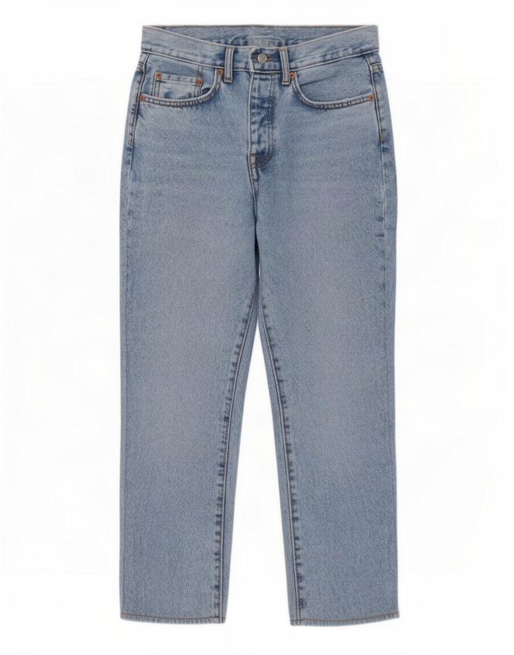 Zara Dame Straight Jeans EU 36 XS W29 L25 Blå