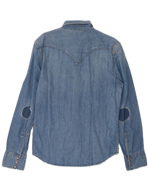 LEVI'S Denimskjorte til mænd mellemblå bomuld