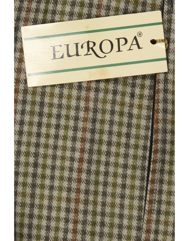 Vintage vendbar overfrakke til kvinder IT 56 4XL marineblå akryl