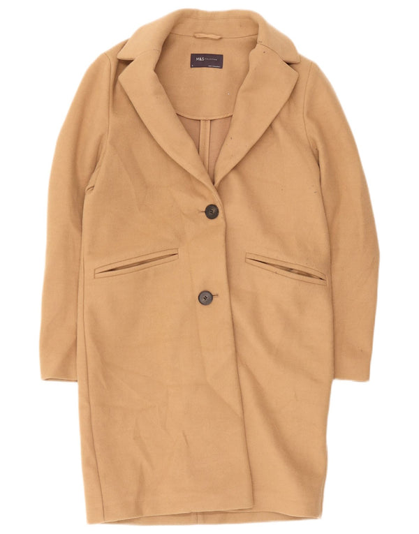 Marks & Spencer Dame Overfrakke UK 8 Small Beige