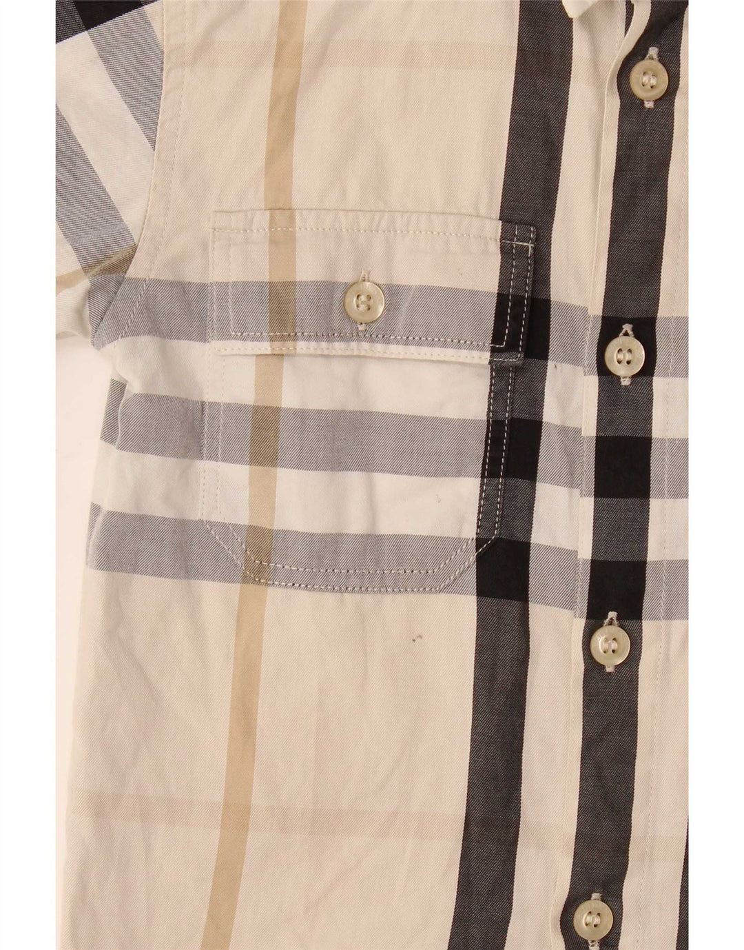 Burberry Boys kortærmet skjorte 3-4 år beige plaid