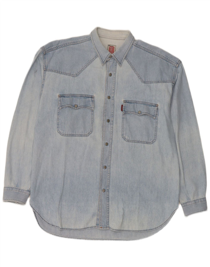 Casucci Herre Denim Shirt XL Blå Bomuld