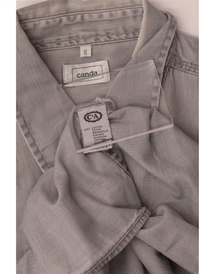CANDA Mens Denim Shirt Medium Grey Cotton Vintage Canda and Second-Hand Canda from Messina Hembry 