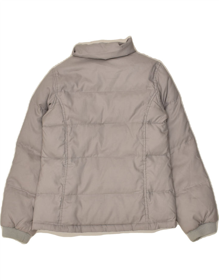 BENETTON Girls Graphic Padded Jacket 5-6 Years Small  Grey Polyester | Vintage Benetton | Thrift | Second-Hand Benetton | Used Clothing | Messina Hembry 