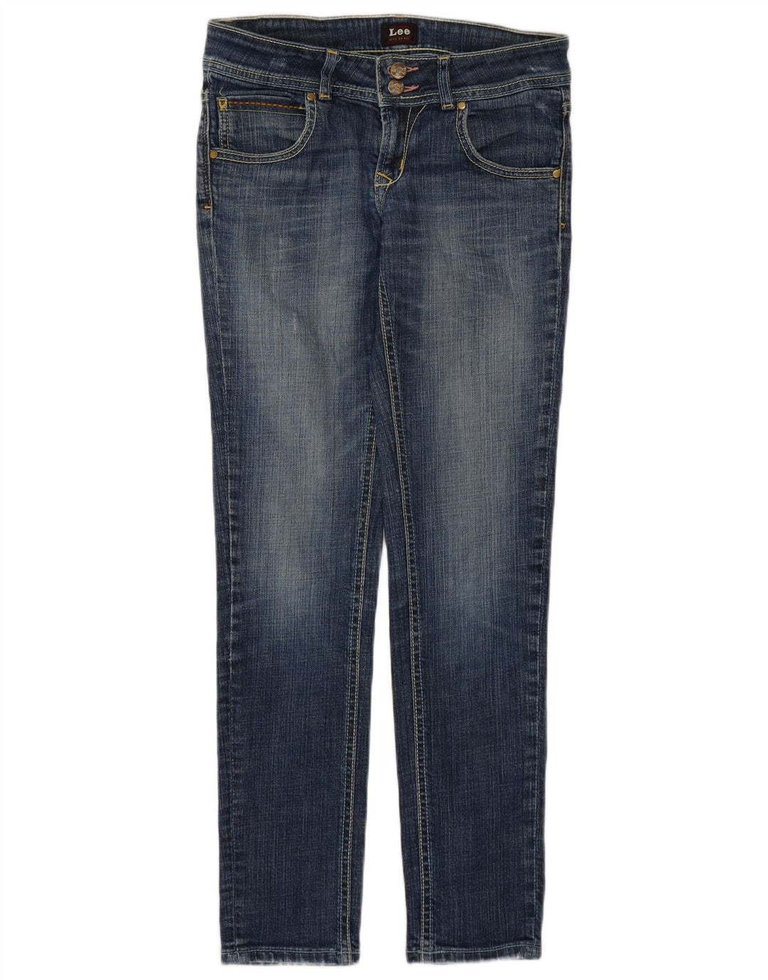Lee Dame Slim Jeans W28 L29 Blå Bomuld