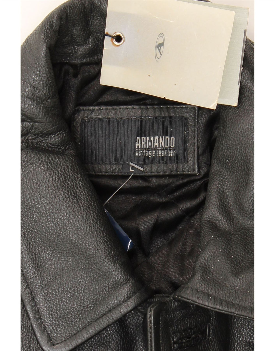 VINTAGE Mens Leather Jacket UK 40 Large Black Leather Vintage Vintage and Second-Hand Vintage from Messina Hembry 