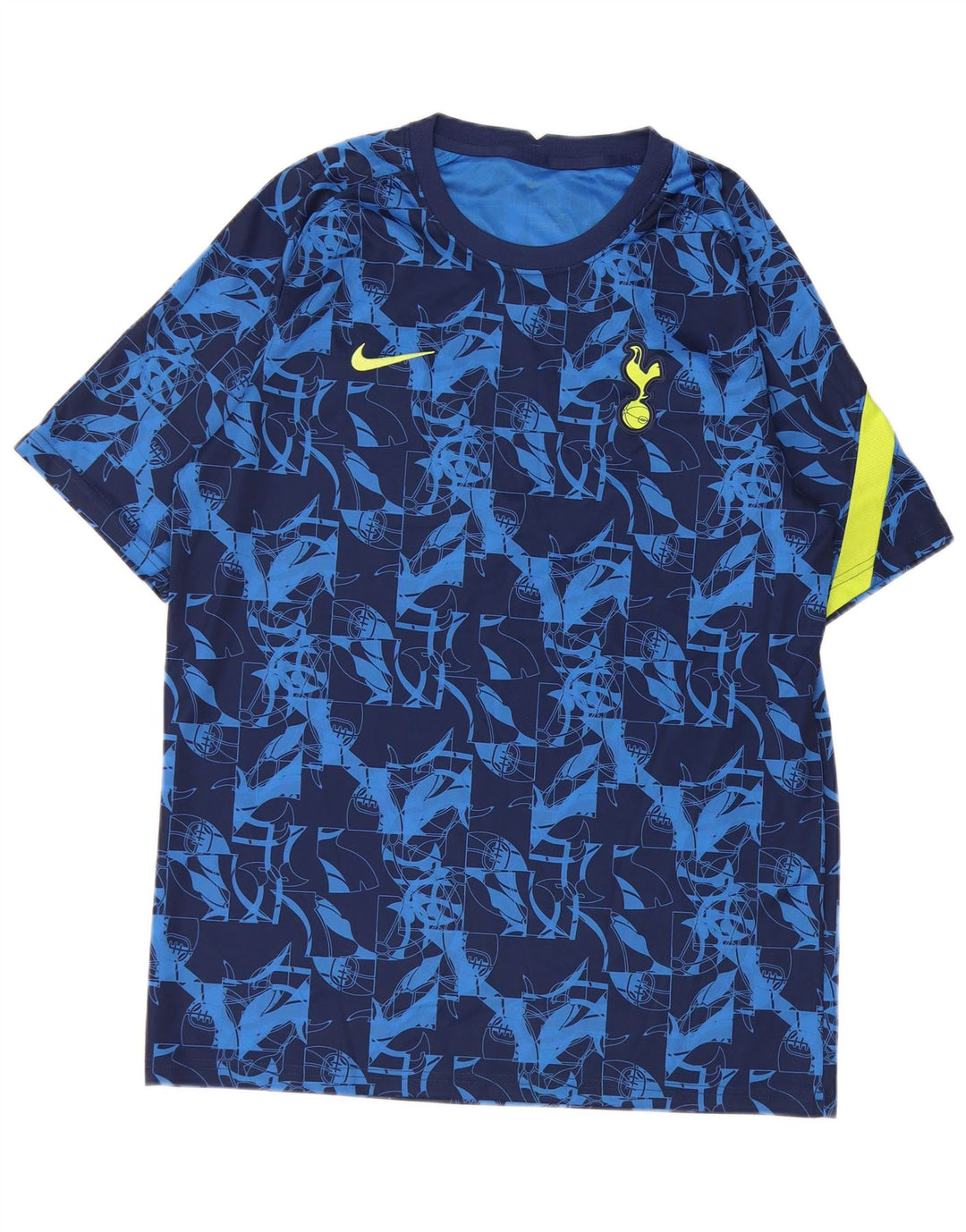 Nike Herre Tottenham Hotspur T-Shirt Top Stor Marineblå Geometrisk