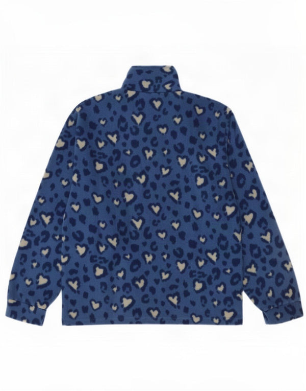 Canada Logan Womens Fleece Jacket UK 22 3XL Blue Animal Print Polyester