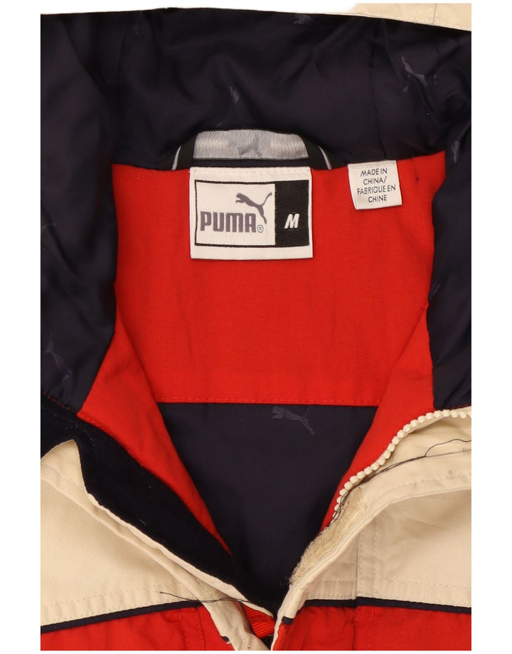 Puma vindjakke med hætte til mænd UK 38 Medium Rød Colourblock