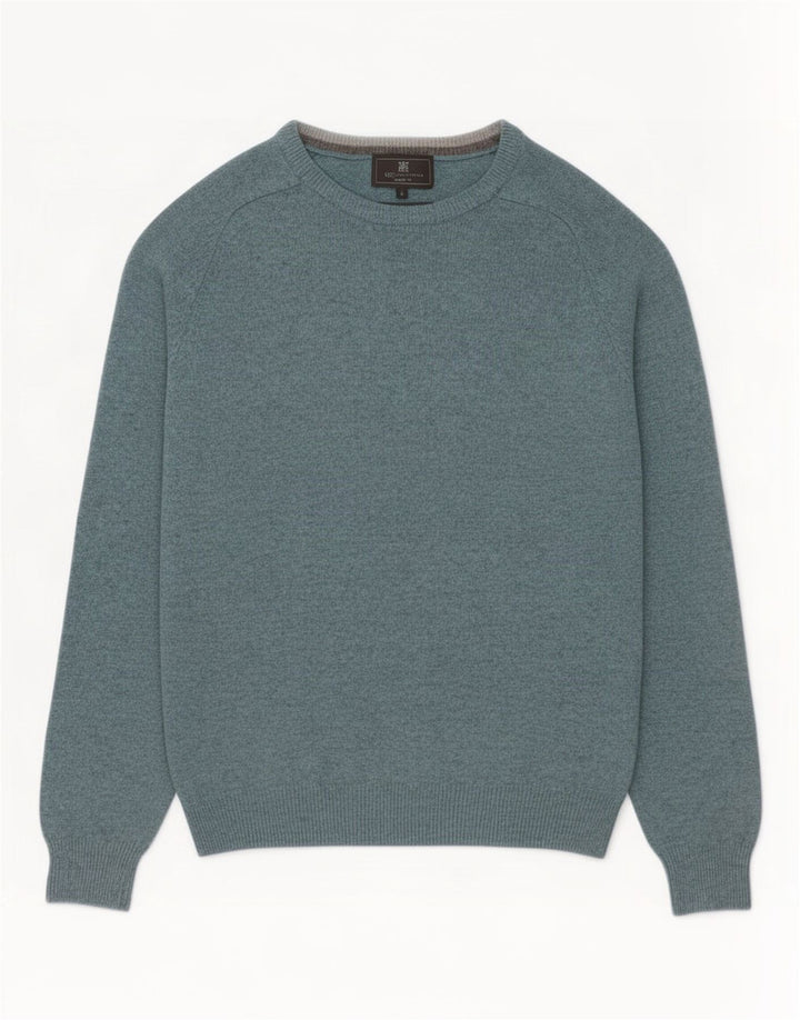 Marks & Spencer Herre Regular Fit Boat Neck Jumper Sweater Small Blue