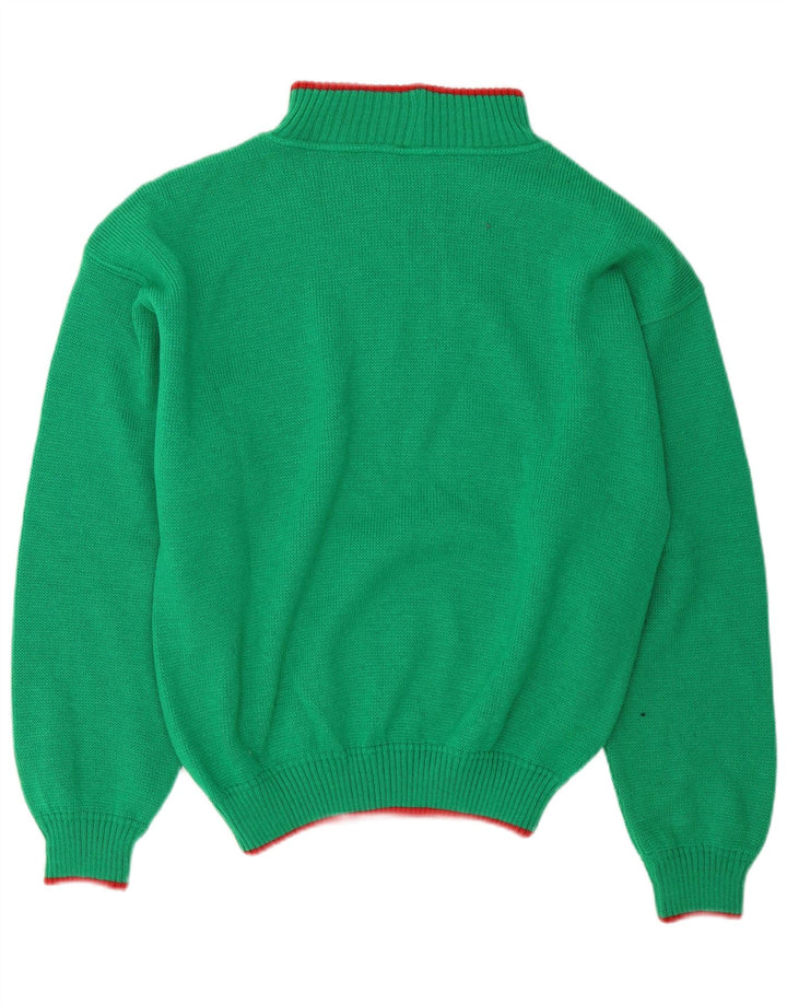 Foxhound Herre Grafisk Turtle Neck Jumper Sweater Stor Grøn Uld