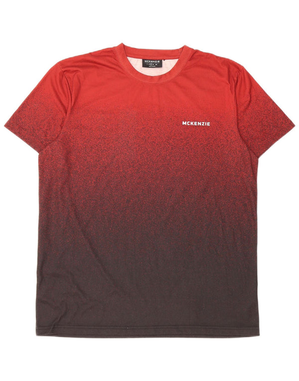 Mckenzie Herre T-Shirt Top Large Red Tie Dye Polyester