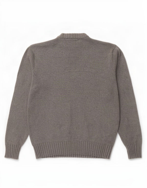 Chaps Mens Loose Fit Crew Neck Jumper Sweater XL Grey Cotton