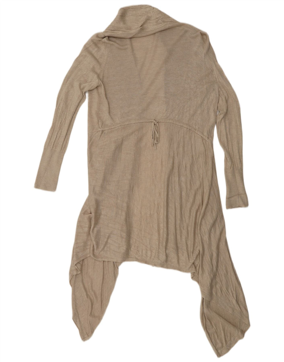 Marks & Spencer Dame Asymmetrisk Cardigan Sweater UK 16 Large Beige