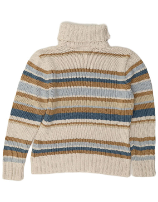 Yessica Dame Roll Neck Jumper Sweater UK 14 Medium Flerfarvet Stribet