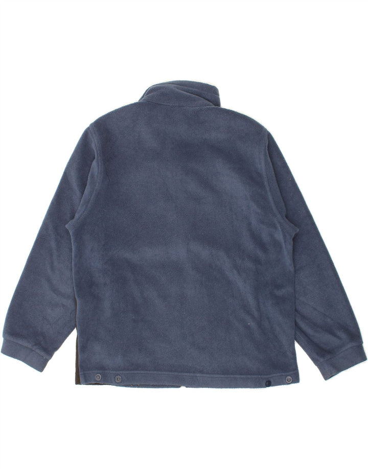 COLUMBIA Boys Fleece Jacket 10-11 Years  Navy Blue Colourblock Polyester Vintage Columbia and Second-Hand Columbia from Messina Hembry 