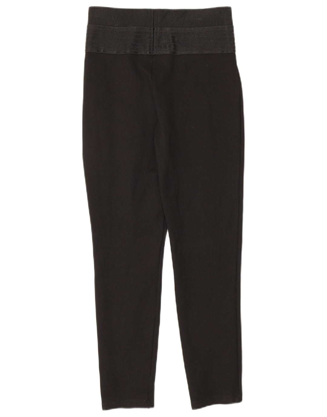 Zara Womens Crop Leggings UK 8 Small Black Herringbone