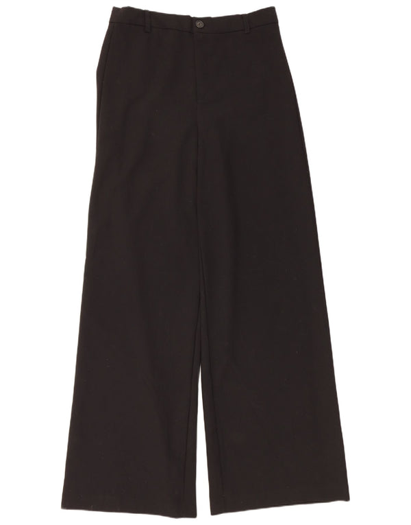 Zara kvinders brede ben Casual bukser store W32 L33 Sort
