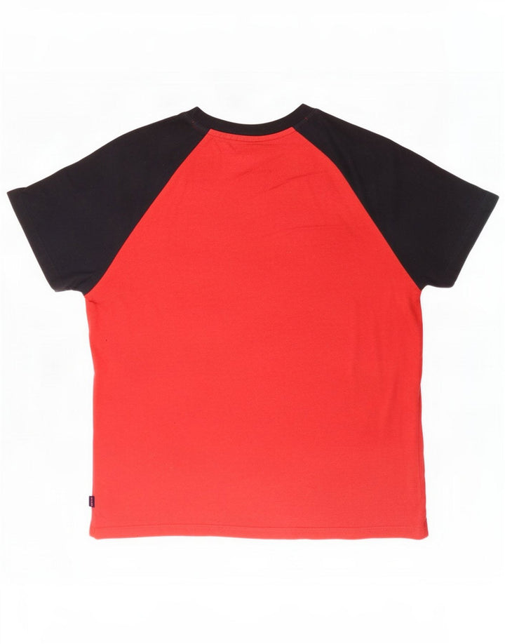 Superdry Herre T-shirt Top Stor Rød Colourblock Bomuld