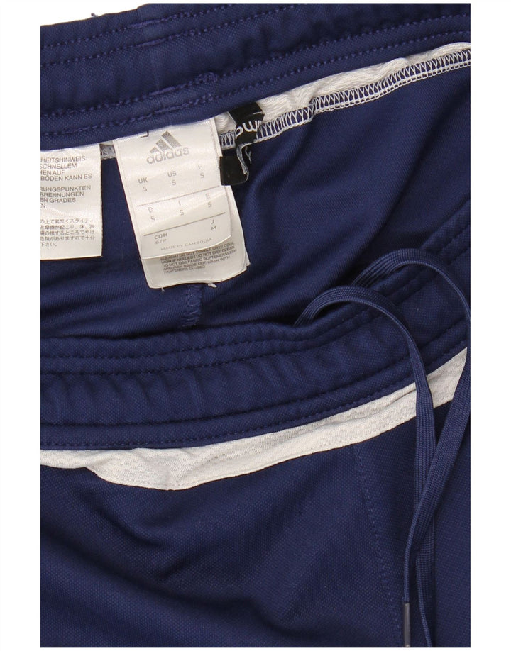 ADIDAS Mens Tracksuit Trousers Small  Navy Blue Colourblock Polyester