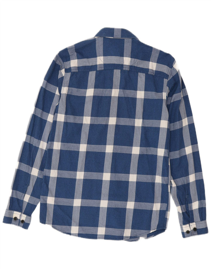 Jack & Jones Herre Slim Fit Flanellskjorte Lille blå ternet bomuld