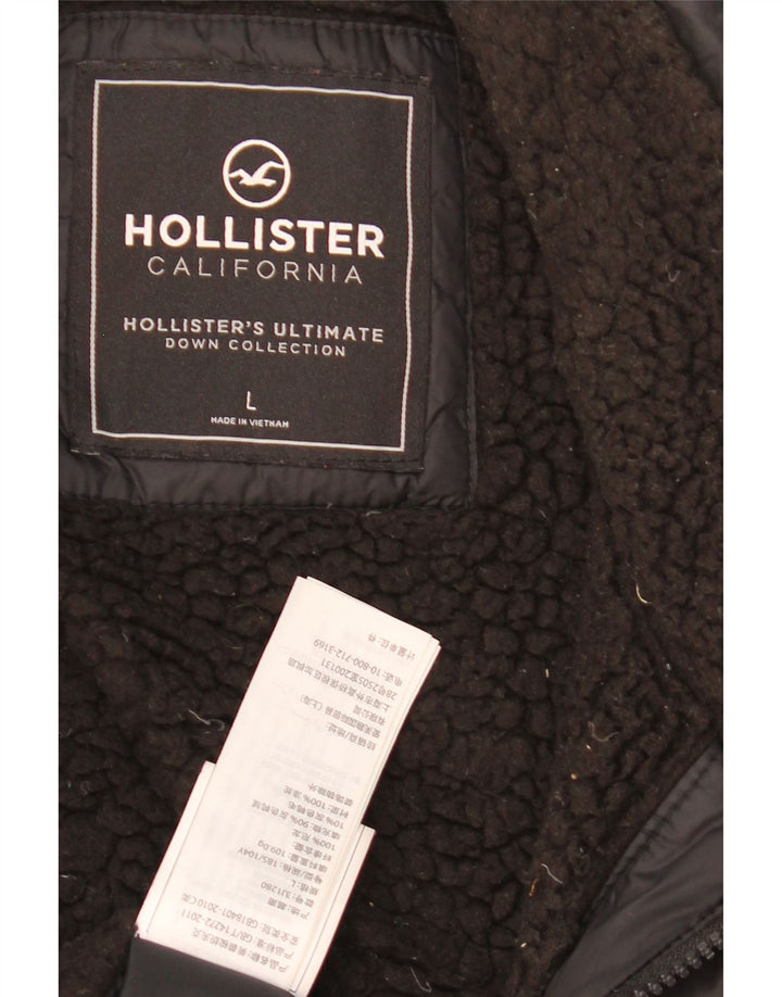 Hollister Herre grafisk polstret jakke UK 40 Large Black