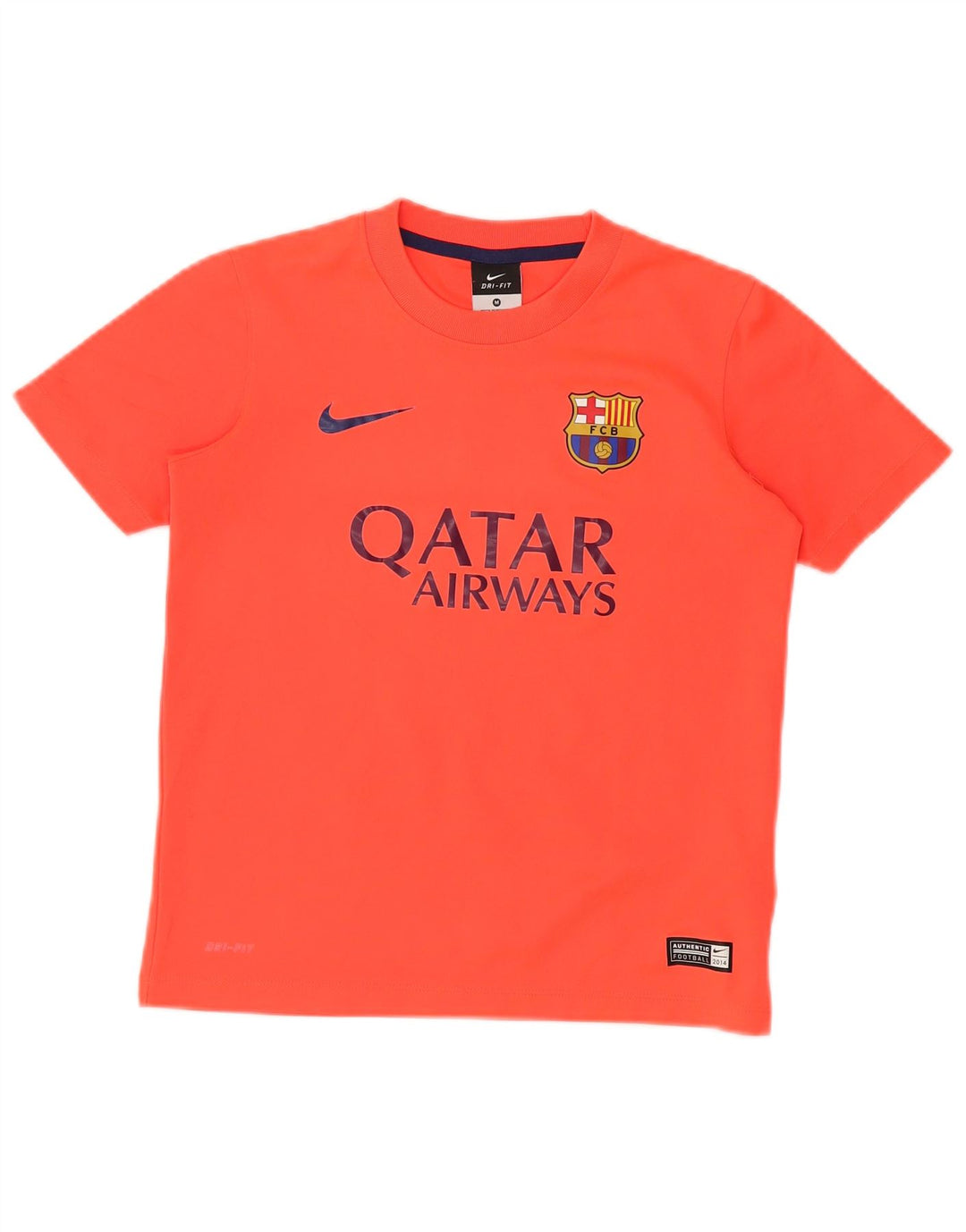 NIKE Boys Barcelona Grafisk T-Shirt Top 10-11 år Medium Orange