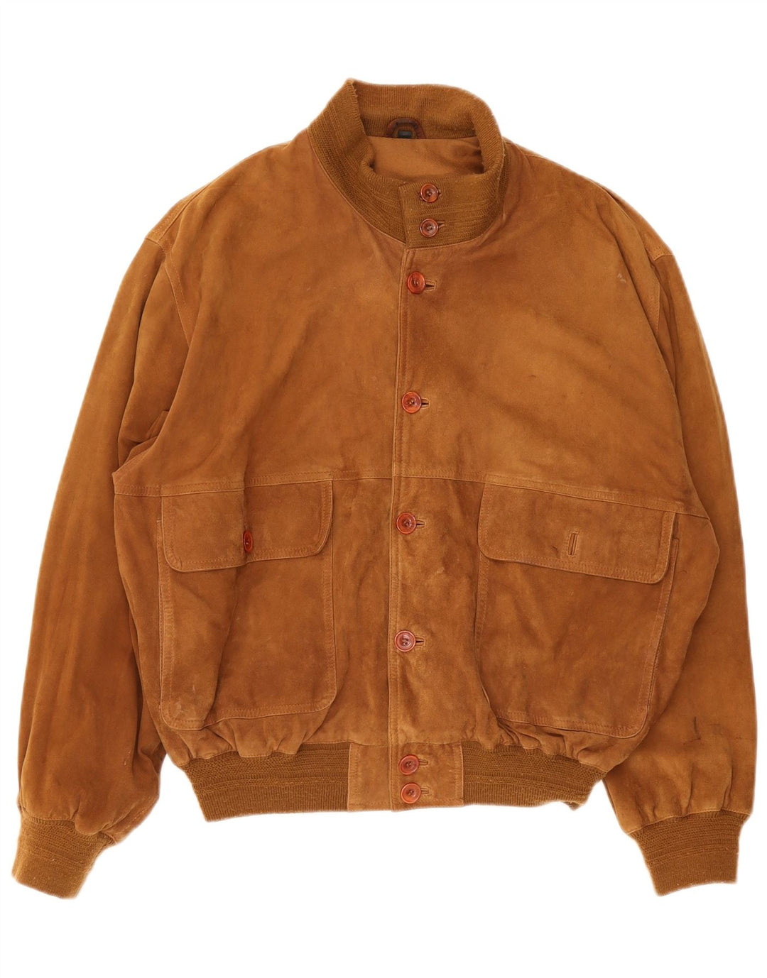 Vintage herre ruskind bomberjakke IT 48 Medium Brun