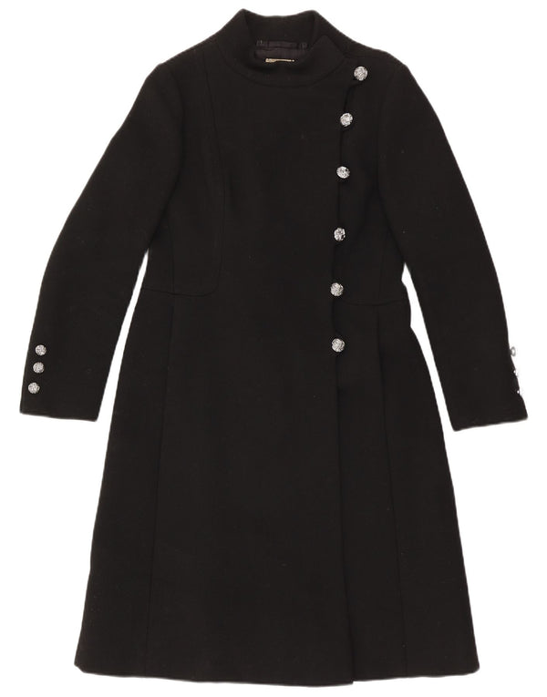 Vintage overfrakke til kvinder UK 10 Small Black