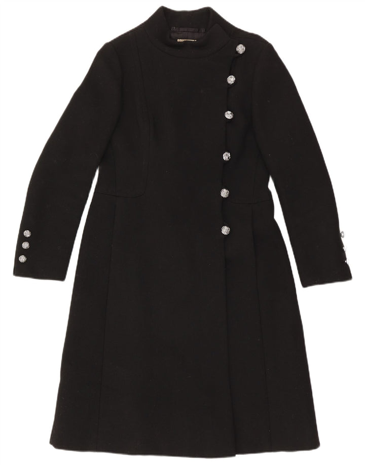 Vintage overfrakke til kvinder UK 10 Small Black