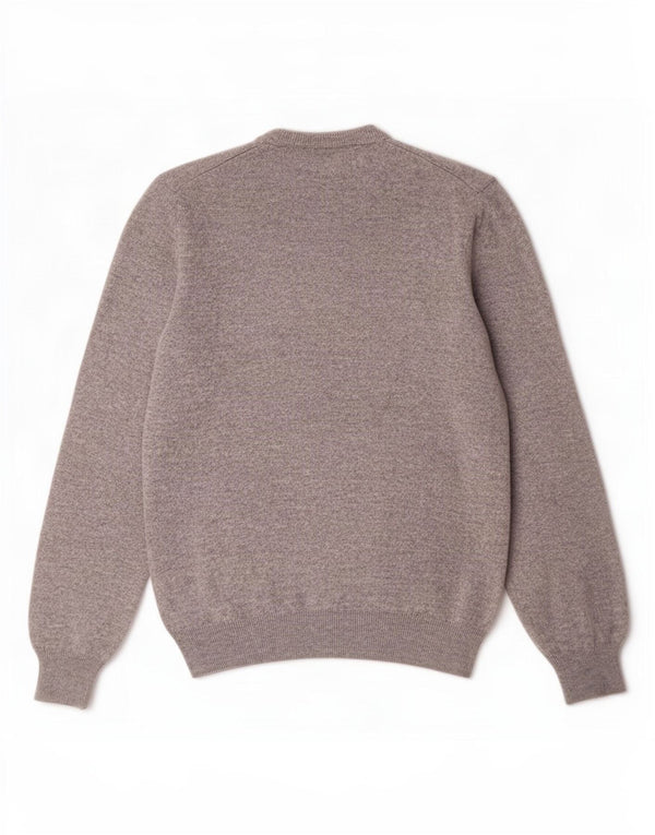 Trussardi Jeans Mens V-Neck Jumper Sweater Large Grey Flecked