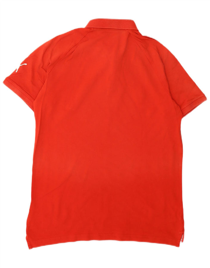 Puma Herre Grafisk Polo Shirt Medium Rød Bomuld Sports