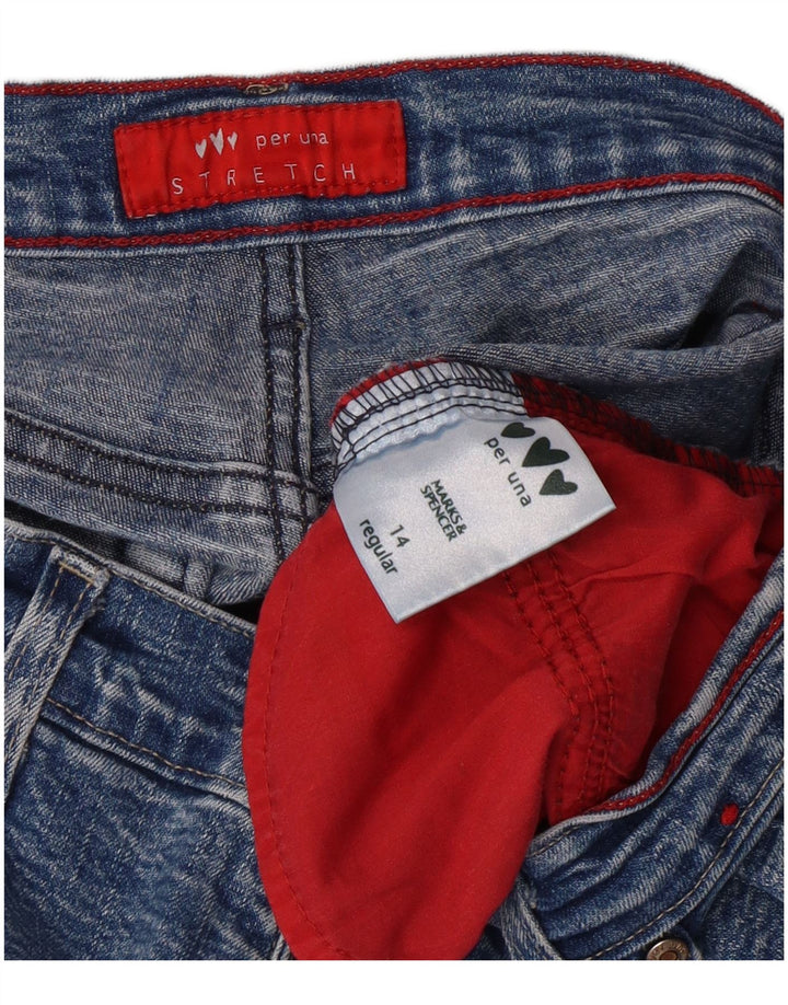 PER UNA Dame Bootcut Jeans UK 14 Medium W30 L30 Blå Bomuld