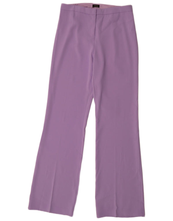 Pinko Dame Bootcut Casual Bukser UK 14 Large W34 L35 Purple Polyester