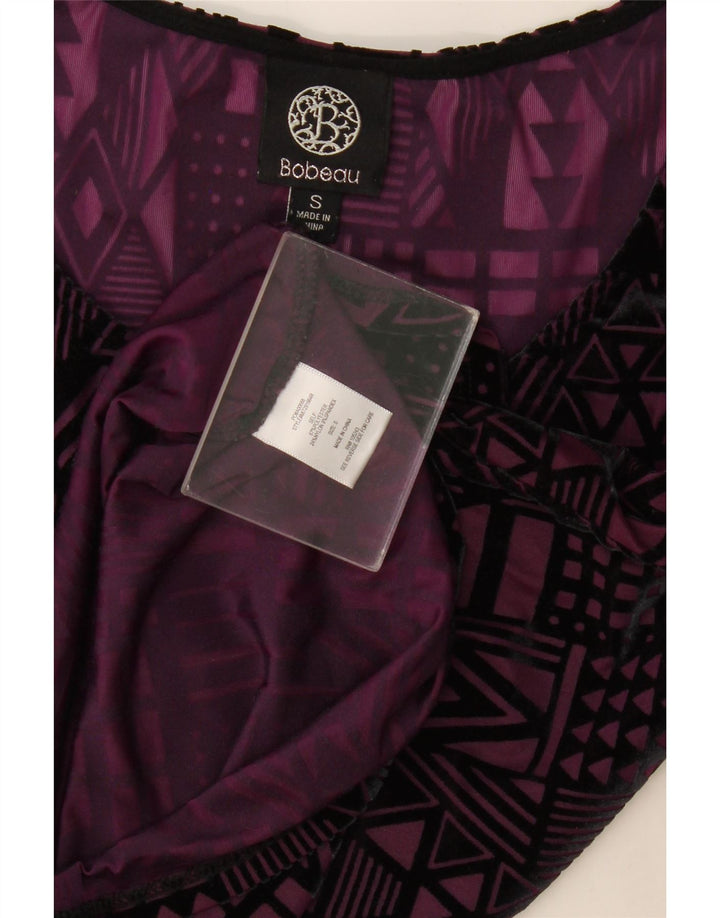 Bobedu Damebluse Top UK 10 Lille Lilla Geometrisk Polyester