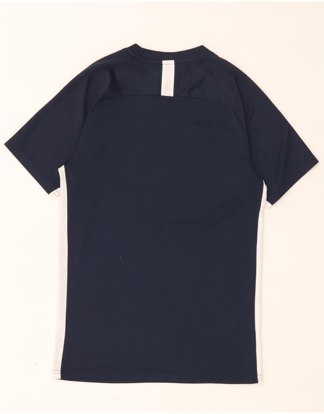 Nike Herre Dri Fit T-shirt Top Small Navy Blue Colourblock