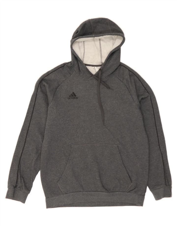 ADIDAS Mens Hoodie Jumper Large Grey Cotton Vintage Adidas and Second-Hand Adidas from Messina Hembry 
