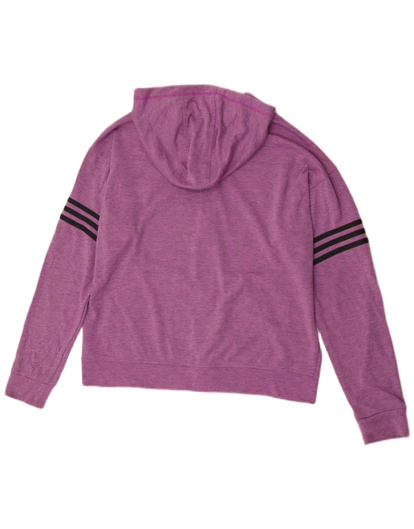 Adidas Dame Oversized hættetrøje Sweater UK 16/18 Stor lilla polyester