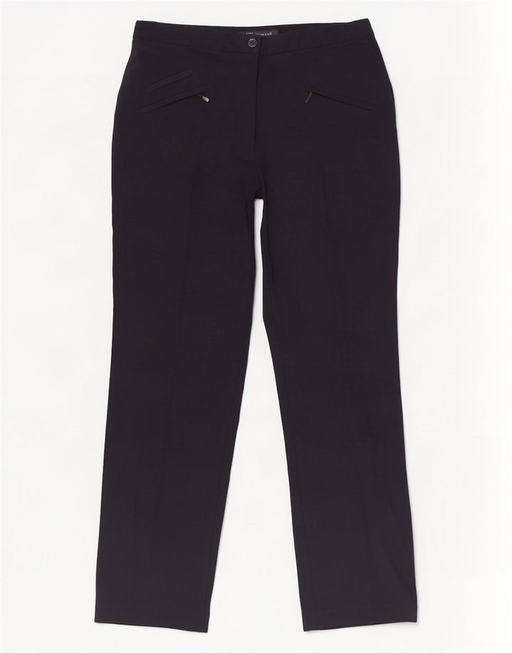 Marks & Spencer Dame Casual Bukser UK 12 Medium W30 L28 Navy Blue