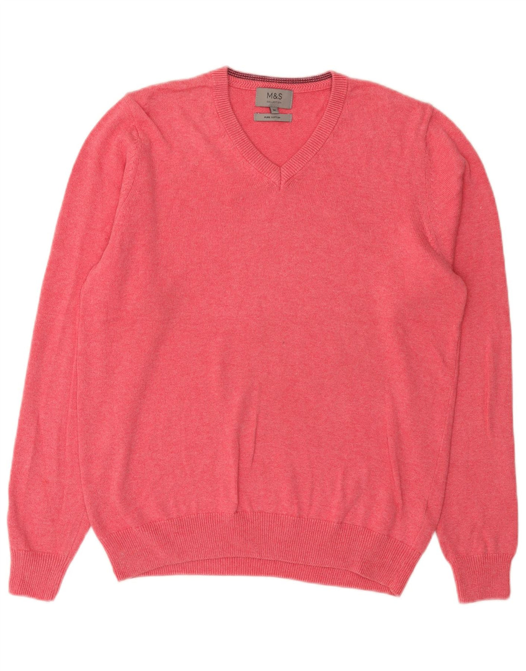 Marks & Spencer Herre V-hals sweater Medium Pink Bomuld