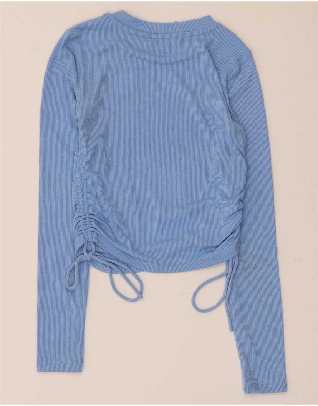 Zara Dame Crop Top Langærmet UK 8 Lille Blå