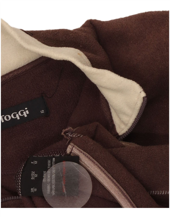 TOGGI Fleece Jumper med lynlås til kvinder UK 12 Medium Brun Polyester