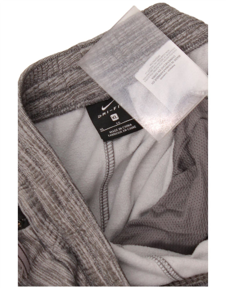 NIKE Drenge Dri Fit træningsdragt Bukser Joggers 13-14 år XL Grå Flecked