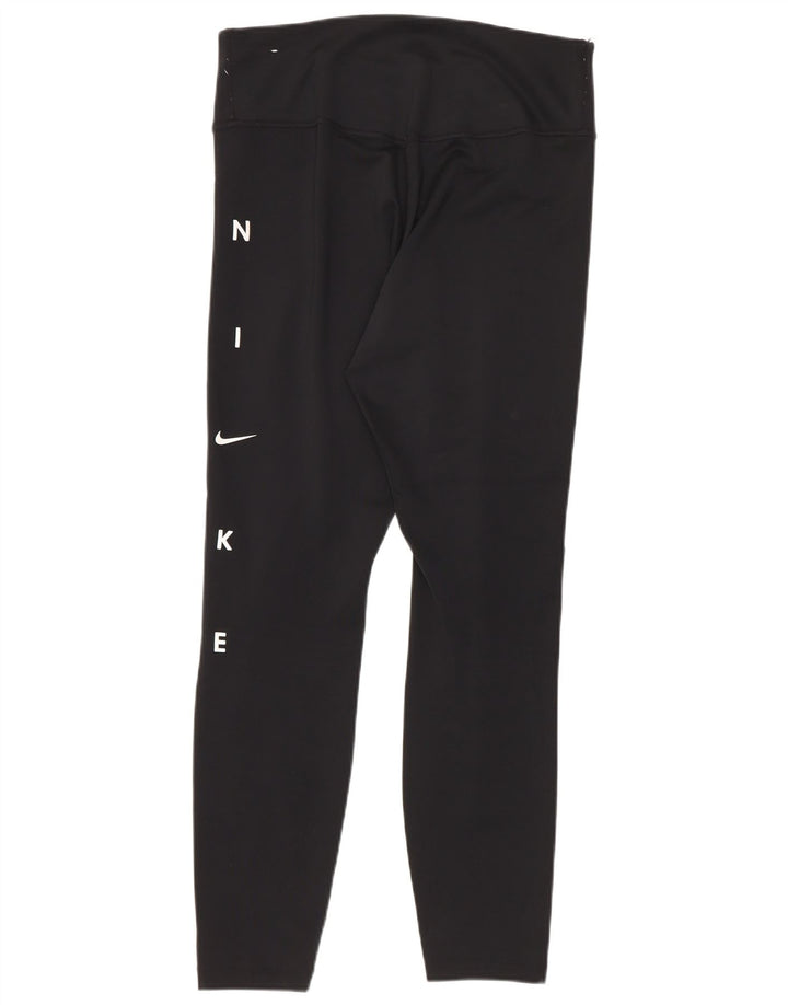 Nike Grafiske Leggings til kvinder UK 10 Lille sort polyester