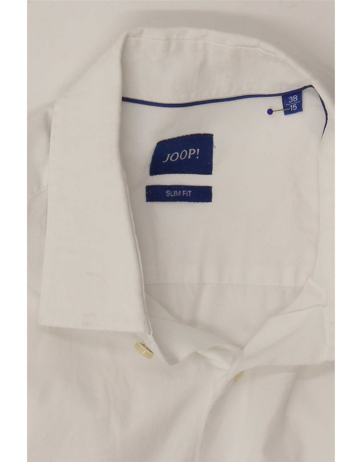 Joop Herre Slim Fit Skjorte Str. 38 15 Medium Hvid Bomuld