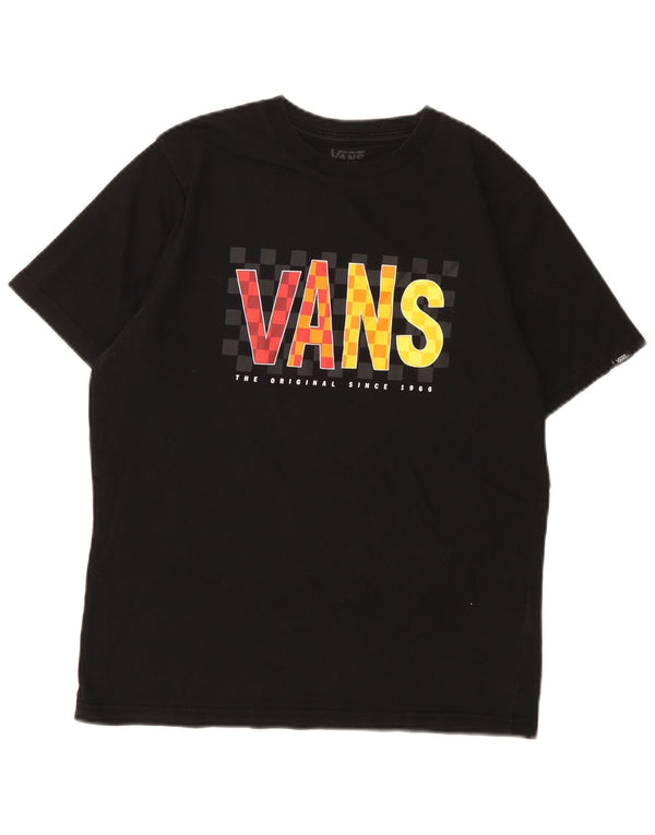 Vans Boys Classic Fit grafisk T-shirt top 14-15 år XL Sort bomuld