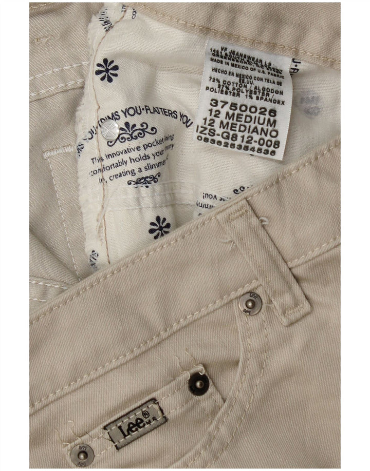 LEE Casual Shorts til kvinder US 12 Large W32 Beige Bomuld