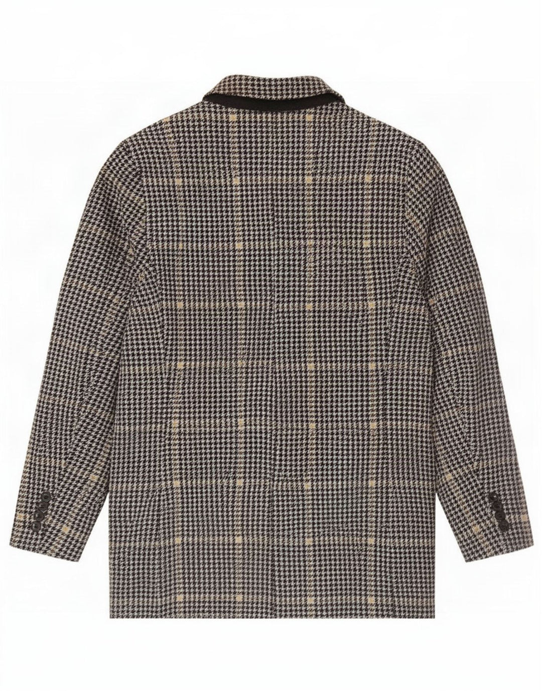 Zara Herre Double Breasted Blazer Jacket UK 38 Medium Black Houndstooth