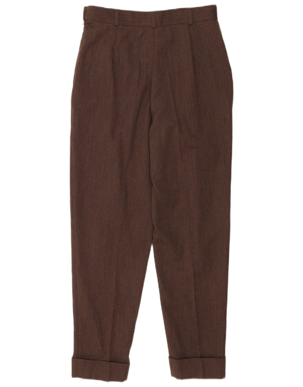 Belmar Womens Tapered Suit Trousers UK 14 Medium W30 L30 Brown Wool